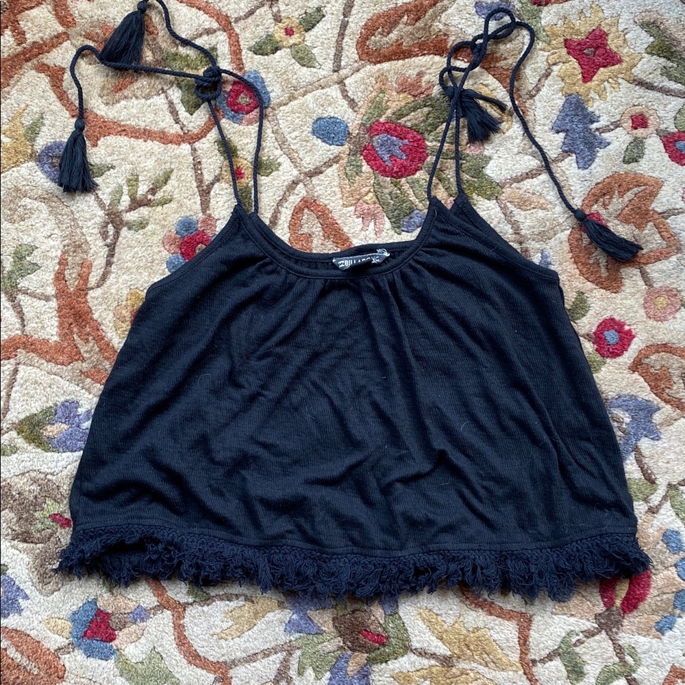 Billabong tassel cropped tank
